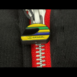 Ayrton Senna Jacke F1 n° 12 Varsity Schwarz ASRC04002-BLK - unisex