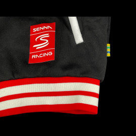 Ayrton Senna Jacket F1 n° 12 Varsity Black ASRC04002-BLK - unisex