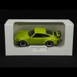Porsche 911 Turbo 3.0 1975 Light Green Friction Toy 1/38 Welly MAP01025015
