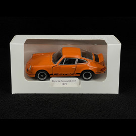 Porsche 911 Carrera RS 2.7 1973 Orange / Black Stripes Friction Toy 1/38 Welly MAP01025015