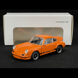 Porsche 911 Carrera RS 2.7 1973 Orange / Black Stripes Friction Toy 1/38 Welly MAP01025015