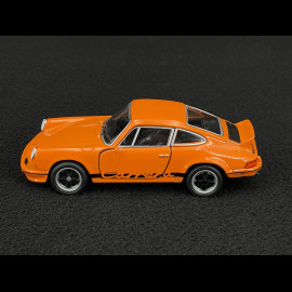 Porsche 911 Carrera RS 2.7 1973 Orange / Black Stripes Friction Toy 1/38 Welly MAP01025015