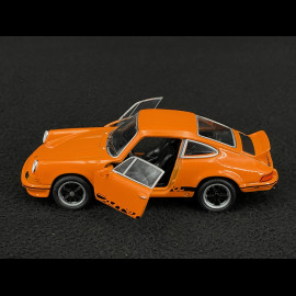 Porsche 911 Carrera RS 2.7 1973 Orange / Schwarze Streifen Reibungsspielzeug 1/38 Welly MAP01025015