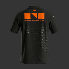 Genesis Polo Shirt Magma Racing 2026 Black / Orange Kappa 322M2XW - Unisex