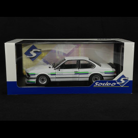 BMW Alpina B7 Turbo 1984 Weiß / Blau-Grüne Streifen 1/18 Solido S1810303