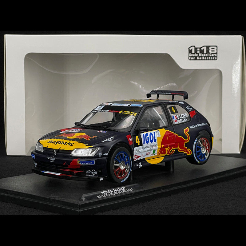 Peugeot 306 Maxi n° 4 Winner Rallye du Mont Blanc 2021 Sebastien Loeb 1/18 Solido S1808301