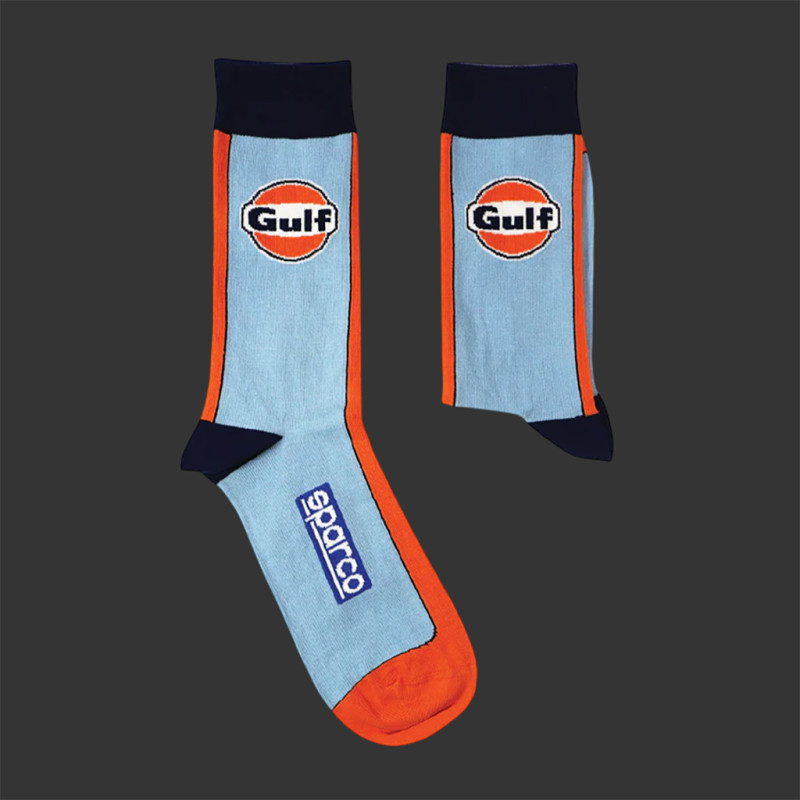 Inspiration Gulf Socken Sparco Hellblau / Orange / Marineblau - Farbmix - Größe 41/46