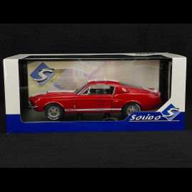 Ford Mustang Shelby GT500 1967 Bonbonapfelrot / Weiße Streifen 1/18 Solido S1802902
