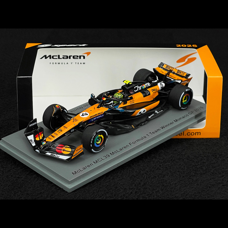 Lando Norris McLaren MCL39 n° 4 Sieger GP Monaco 2025 F1 mit Pit Board 1/43 Spark S9622