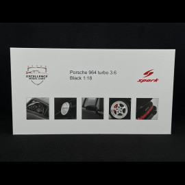 Porsche 911 Type 964 Turbo 3.6 1993 Black RS Selection x Spark 1/18 18RSF014