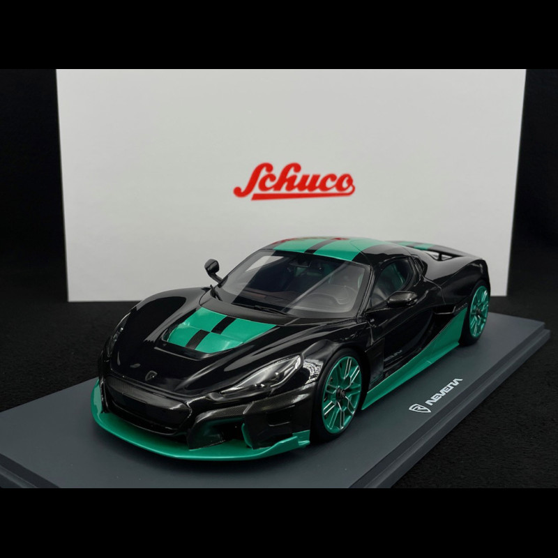 Rimac Nevera Time Attack 2023 Grau / Grün 1/18 Schuco 18U00084