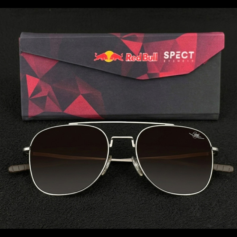 Red Bull Sonnenbrille X Spect Eyewear Silberner Rahmen / Braune Polarisierte Gläser LIGHTNING-003