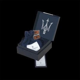 Maserati Manschettenknöpfe Dreizack Silber / Holz 920018059