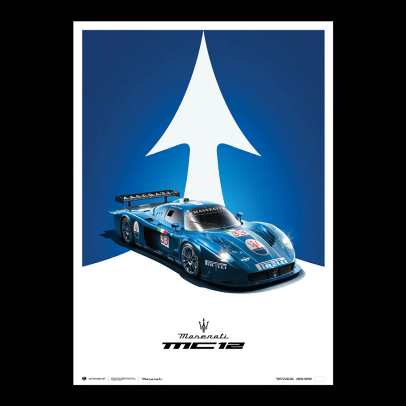 Maserati Poster MC12 Weiß / Blau 920031371