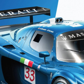Maserati Poster MC12 White / Blue 920031371