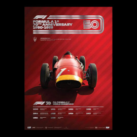 Maserati Poster 250F 50 Years F1 Red 920029579