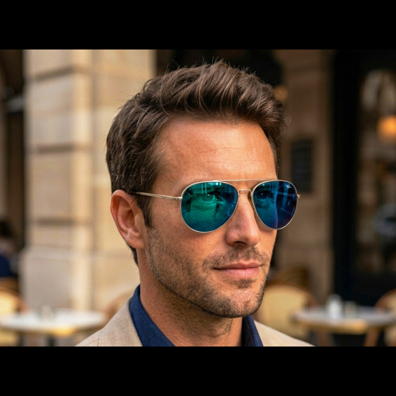 Red Bull Sunglasses X Spect Eyewear Silver Frame / Blue Polarized Lenses CORSAIR-002