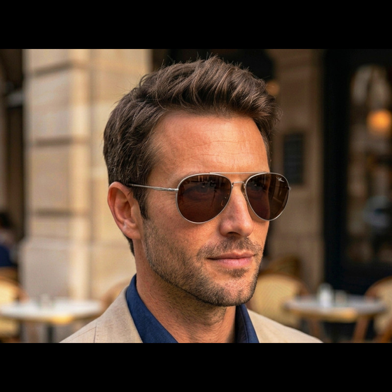 Red Bull Sonnenbrille X Spect Eyewear Silberner Rahmen / Braune Polarisierte Gläser CORSAIR-003