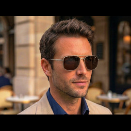 Red Bull Sonnenbrille X Spect Eyewear Silberner Rahmen / Braune Polarisierte Gläser LIGHTNING-003