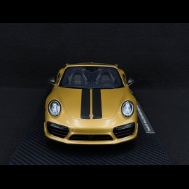 Porsche 911 Turbo S Typ 991 Exclusive Series Cabriolet 2017 Metallic Gelbgold  RS Selection x Spark 1/18 18RSF004