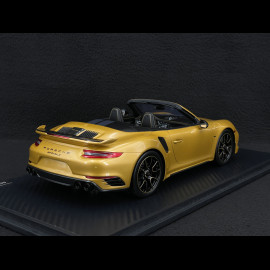 Porsche 911 Turbo S Typ 991 Exclusive Series Cabriolet 2017 Metallic Gelbgold  RS Selection x Spark 1/18 18RSF004