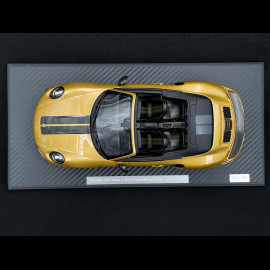 Porsche 911 Turbo S Type 991 Exclusive Series Cabriolet 2017 Metallic Yellow Gold RS Selection x Spark 1/18 18RSF004