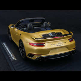 Porsche 911 Turbo S Type 991 Exclusive Series Cabriolet 2017 Metallic Yellow Gold RS Selection x Spark 1/18 18RSF004