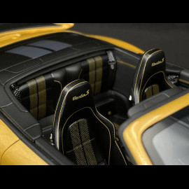 Porsche 911 Turbo S Type 991 Exclusive Series Cabriolet 2017 Metallic Yellow Gold RS Selection x Spark 1/18 18RSF004