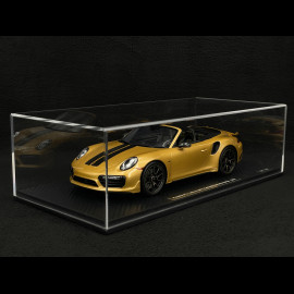 Porsche 911 Turbo S Type 991 Exclusive Series Cabriolet 2017 Metallic Yellow Gold RS Selection x Spark 1/18 18RSF004