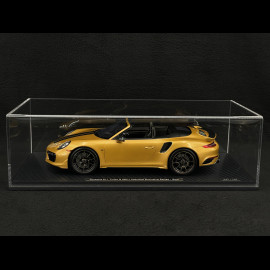 Porsche 911 Turbo S Type 991 Exclusive Series Cabriolet 2017 Metallic Yellow Gold RS Selection x Spark 1/18 18RSF004