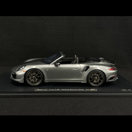 Porsche 911 Turbo S Type 991 Exclusive Series Cabriolet 2017 Agate Metallic Grey RS Selection x Spark 1/18 18RSF005