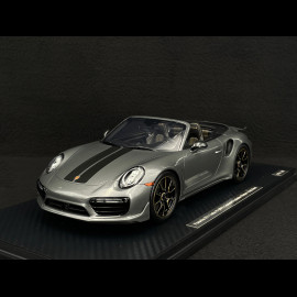 Porsche 911 Turbo S Typ 991 Exclusive Series Cabriolet 2017 Metallic Achatgrau RS Selection x Spark 1/18 18RSF005