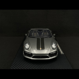 Porsche 911 Turbo S Typ 991 Exclusive Series Cabriolet 2017 Metallic Achatgrau RS Selection x Spark 1/18 18RSF005