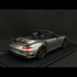 Porsche 911 Turbo S Type 991 Exclusive Series Cabriolet 2017 Agate Metallic Grey RS Selection x Spark 1/18 18RSF005