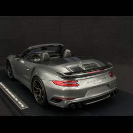 Porsche 911 Turbo S Typ 991 Exclusive Series Cabriolet 2017 Metallic Achatgrau RS Selection x Spark 1/18 18RSF005