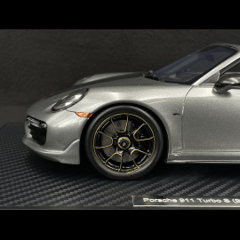 Porsche 911 Turbo S Typ 991 Exclusive Series Cabriolet 2017 Metallic Achatgrau RS Selection x Spark 1/18 18RSF005
