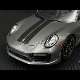 Porsche 911 Turbo S Typ 991 Exclusive Series Cabriolet 2017 Metallic Achatgrau RS Selection x Spark 1/18 18RSF005