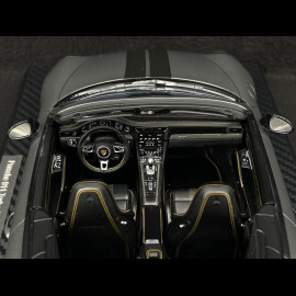 Porsche 911 Turbo S Type 991 Exclusive Series Cabriolet 2017 Agate Metallic Grey RS Selection x Spark 1/18 18RSF005