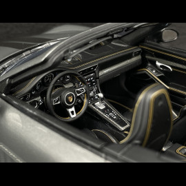Porsche 911 Turbo S Type 991 Exclusive Series Cabriolet 2017 Agate Metallic Grey RS Selection x Spark 1/18 18RSF005