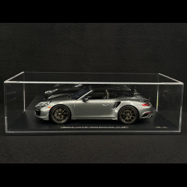 Porsche 911 Turbo S Type 991 Exclusive Series Cabriolet 2017 Agate Metallic Grey RS Selection x Spark 1/18 18RSF005