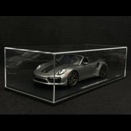 Porsche 911 Turbo S Typ 991 Exclusive Series Cabriolet 2017 Metallic Achatgrau RS Selection x Spark 1/18 18RSF005