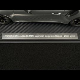 Porsche 911 Turbo S Typ 991 Exclusive Series Cabriolet 2017 Metallic Achatgrau RS Selection x Spark 1/18 18RSF005