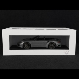 Porsche 911 Turbo S Typ 991 Exclusive Series Cabriolet 2017 Metallic Achatgrau RS Selection x Spark 1/18 18RSF005