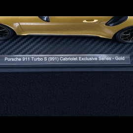 Porsche 911 Turbo S Typ 991 Exclusive Series Cabriolet 2017 Metallic Gelbgold  RS Selection x Spark 1/18 18RSF004