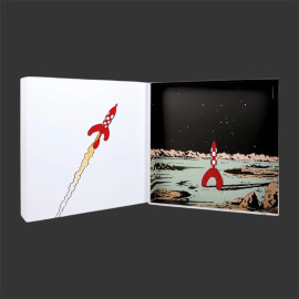 Tintin Clock Moon with Rocket - Destination Moon - 35 cm Red 82056