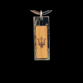 Maserati Keyring Trident Silver / Wood 920018060