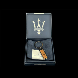 Maserati Keyring Trident Silver / Wood 920018060