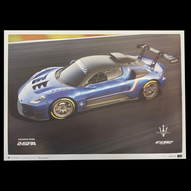 Maserati Poster Corse GT2 Blue 920032988