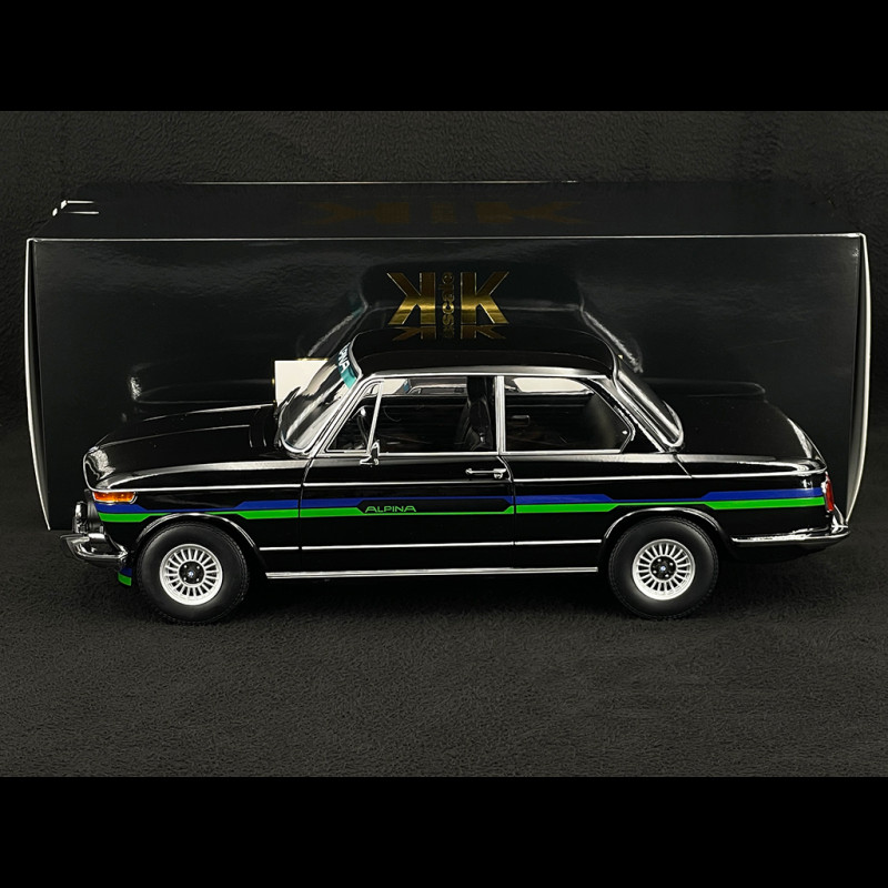 BMW 2002 Alpina SERIE 2 1974 Black with Blue/Green Stripes 1/12 KK-Scale KKDC120105