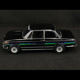 BMW 2002 Alpina SERIE 2 1974 Schwarz mit blau/grünen Streifen 1/12 KK-Scale KKDC120105
